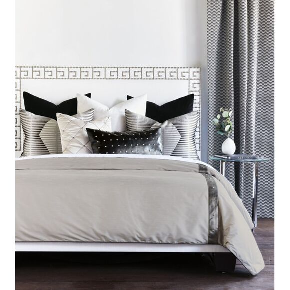 Barclay Butera by Eastern Accents Lagerfeldt Pillow | Onyx w/Nailhead Detail - Picture 7 of 7